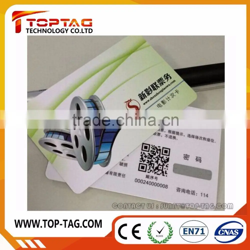 Injet printing / CMYK printing PVC scratch card , paper card