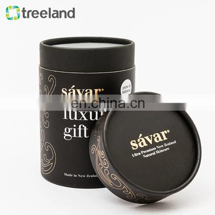 Custom Design Cylinder Paper Cardboard Luxury Perfume Bottle Paper Tube Packaging
