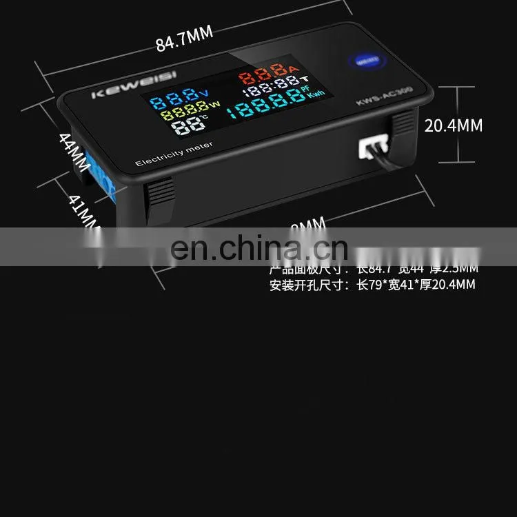 AC 220V 10A 100A Digital Voltmeter Ammeter Power Meter Voltage Tester Energy Volt Amp Watt meter Electricity Monitor