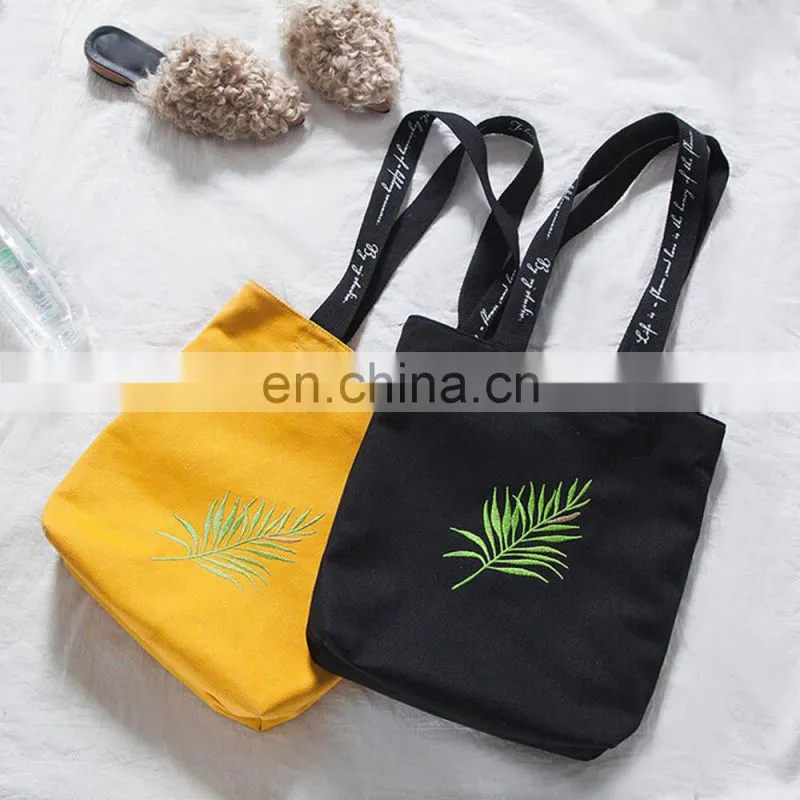 Fashion Shopping Cotton Beach Shoulder Women Canvas Tote Bag