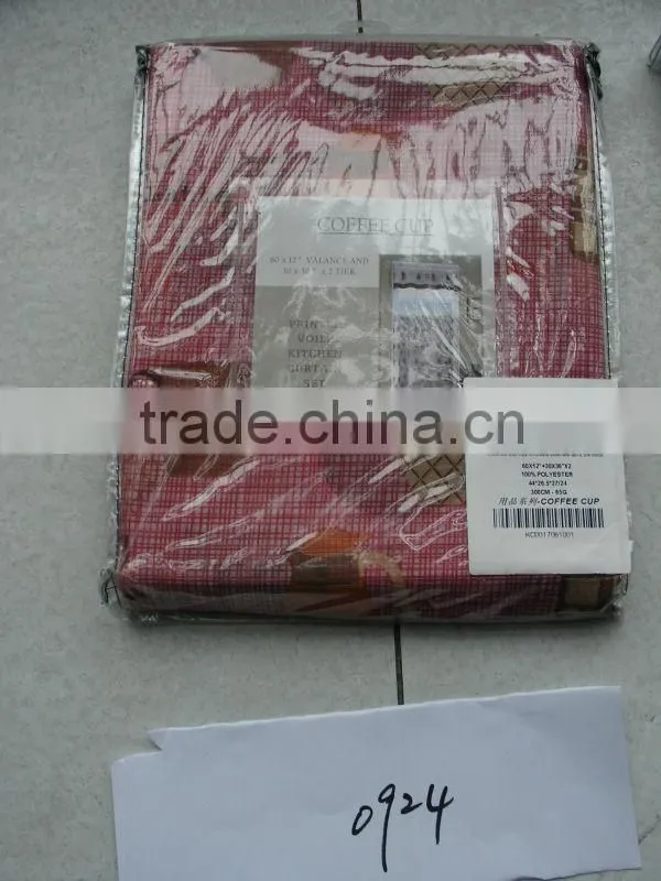 CHEAP COLORFUL TERYLENE EMBROIDERY KITCHEN CURTAIN