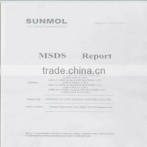 1.5V R03 AAA Battery Made In China