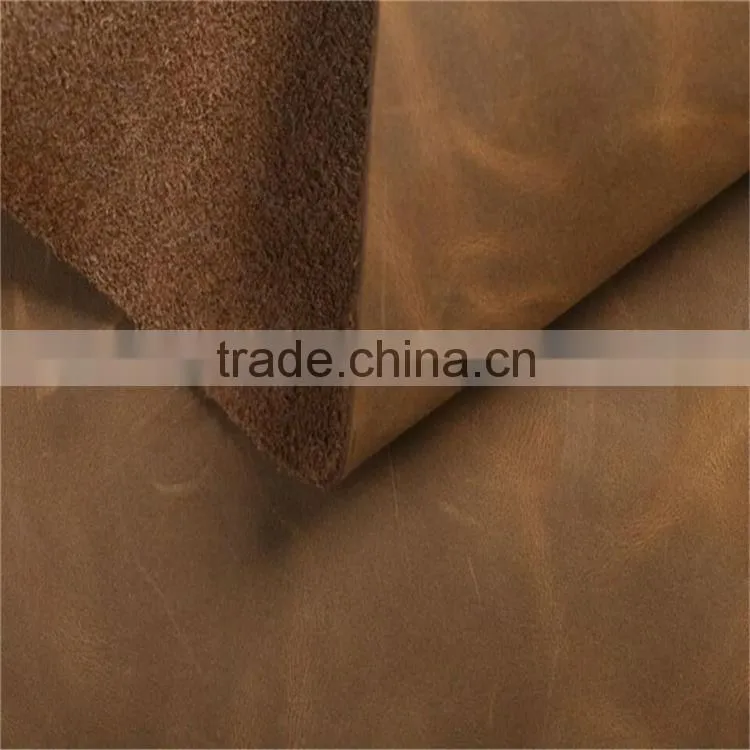Crazy horse leather genuine leather for man bag leather