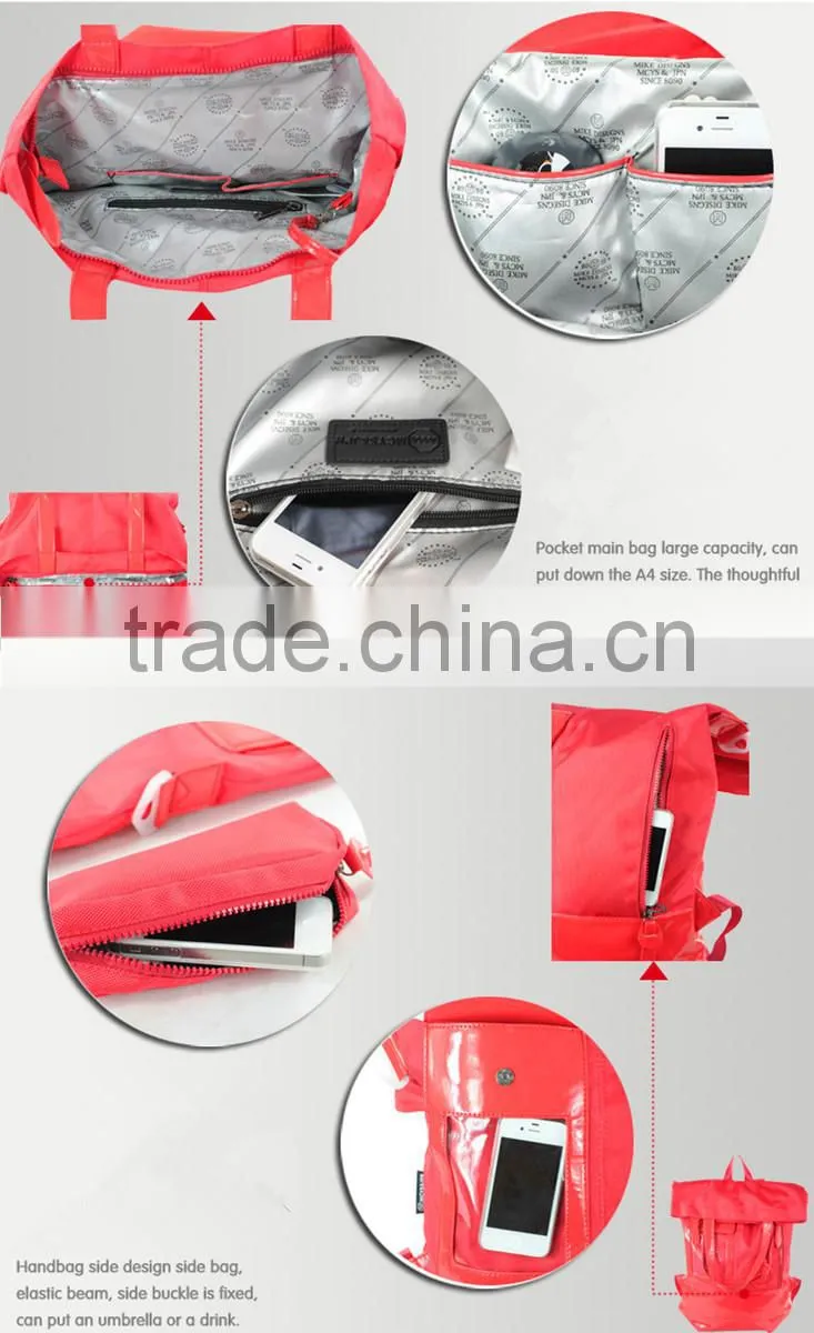 2016 new designed polyester backpack lady backpack school backpack