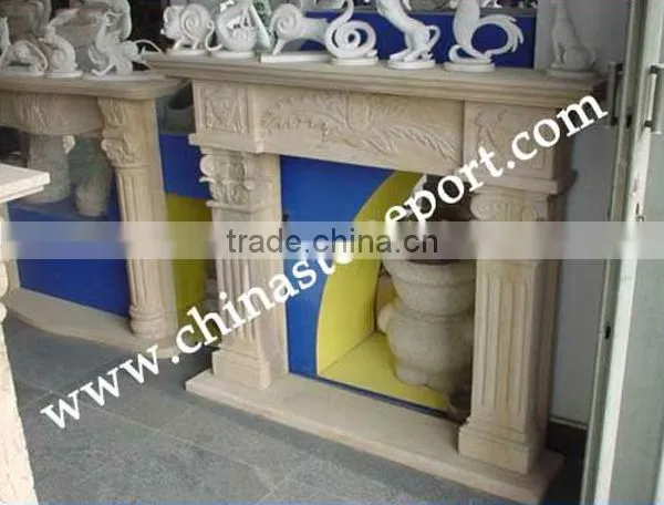 Stone Indoor Fireplace