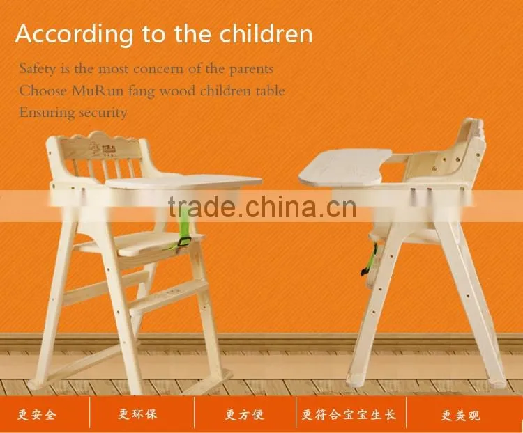 Wooden Baby Chair, Wooden Children Table and Chair, Children Hairdressing Chair