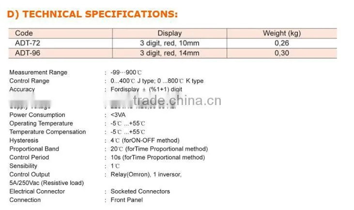 ADT ANALOG DIGITAL TEMPERATURE CONTROLLER