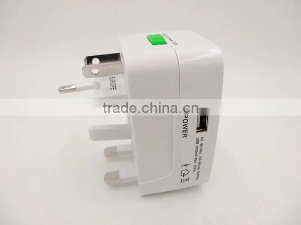 OEM best-Selling travel power adapter with 2 usb charger