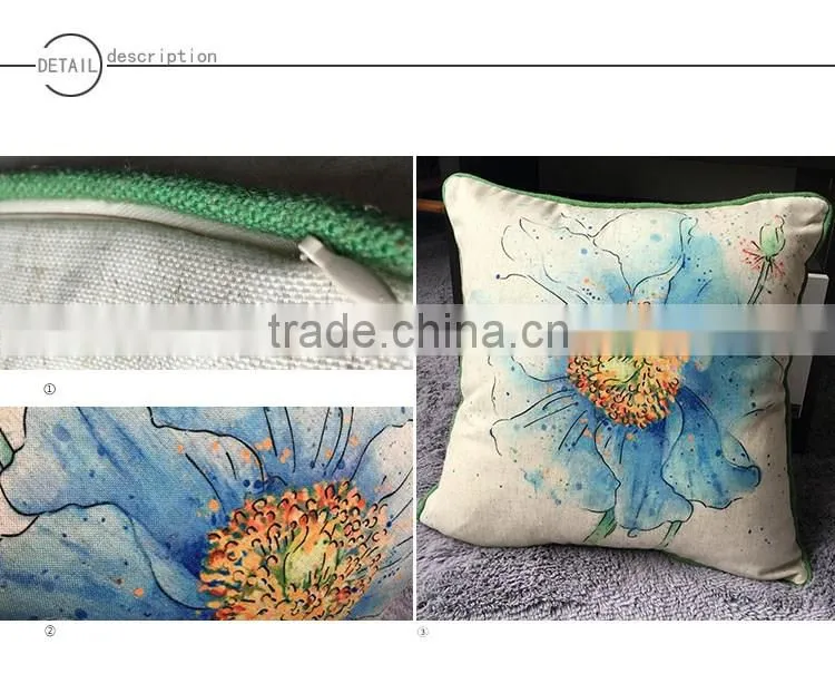 Hand Work Cushion Covers Car Seat Insert Pillow Home Decor Printed Cushion