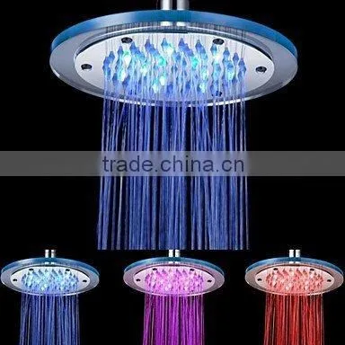 Color Changing Bathroom Top LED Rainfall Shower Head