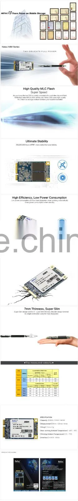 Netac N5M mSATA SATAIII 6.0Gb/s 240GB SSD Solid State Drive