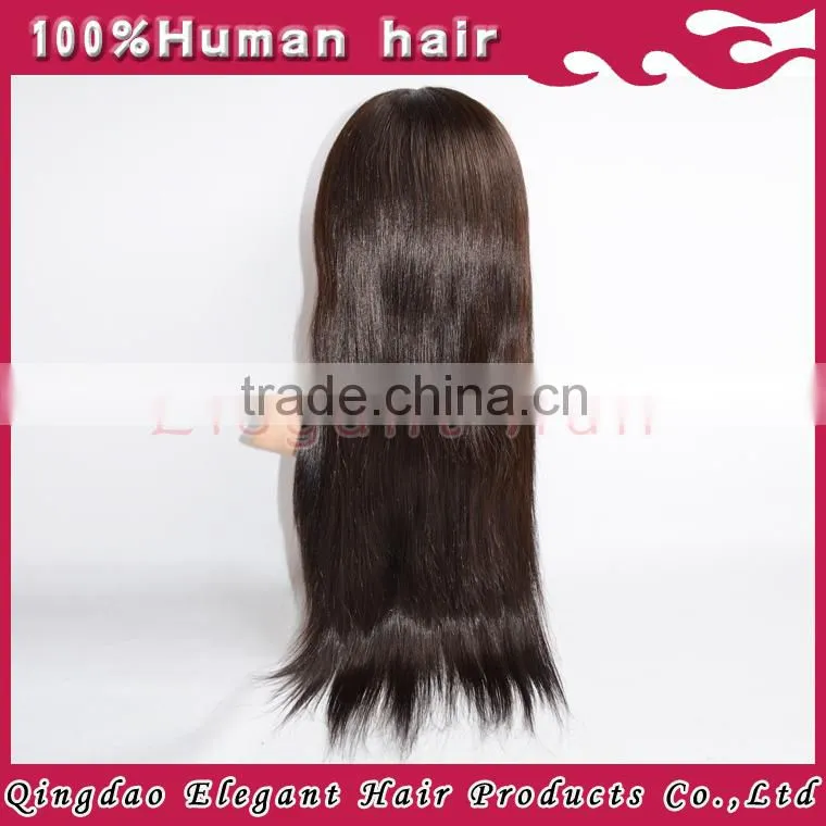 2015 new fashion style real brazilian hair black color 26 inch human hair wigs for black women