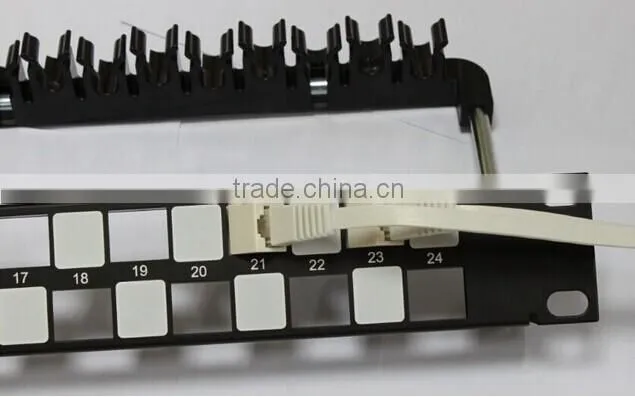 19" mountable 24 ports with 24 modules jack 45 degree cat6 patch panel