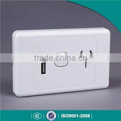 Australia standard socket with switch and usb outlet, Australia standard USB socket