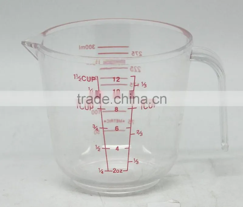 300ML 600ML STRONG TRANSPARENT PS MEASURING CUP