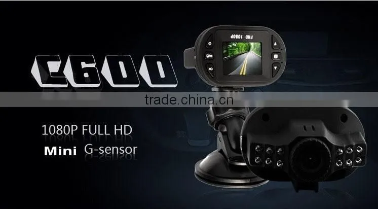 1.5 inches Screen Loop Recording 120 Degree Wide Angle MOV C600 Full HD1080p Car DVR