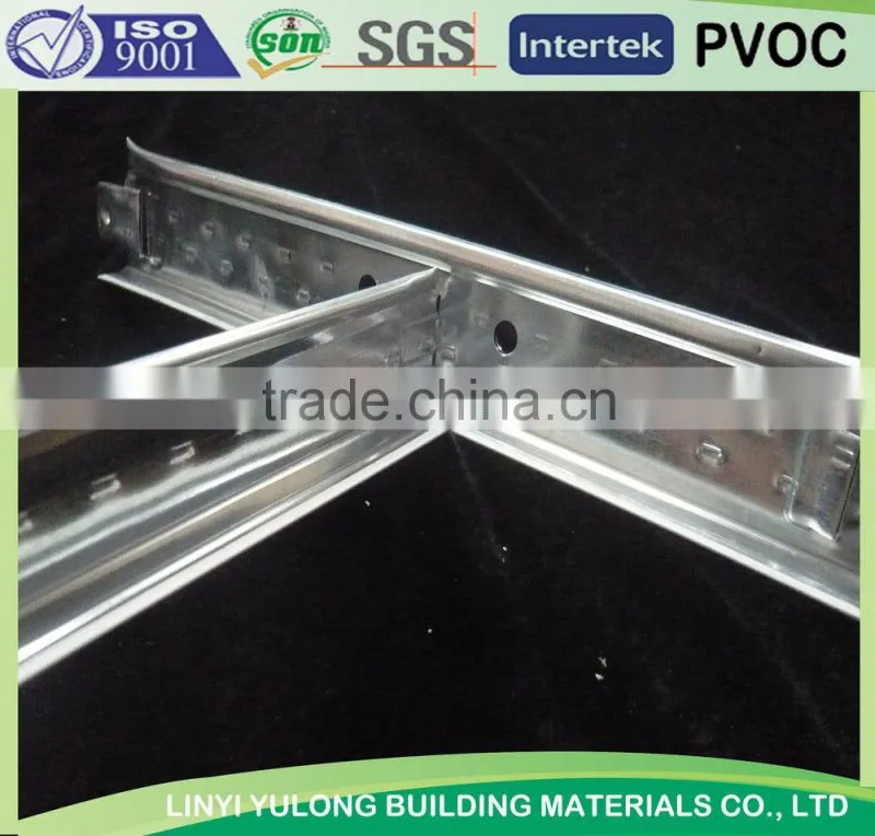 galvanized t grid for pvc ceiling tile/minerafiber ceiling tile