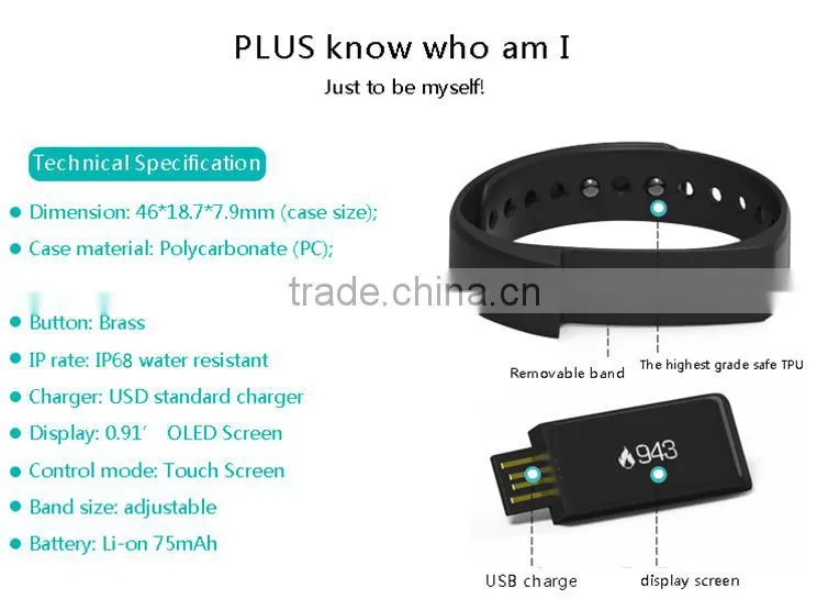 Smart remote controlled led custom bracelet mobile phone