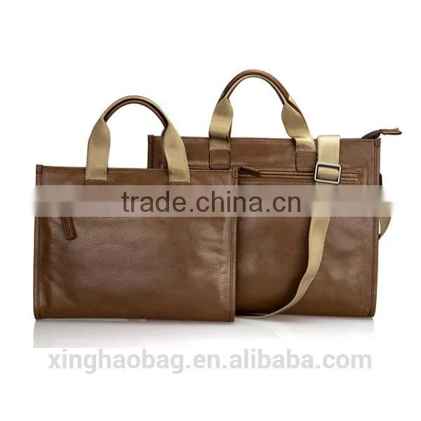2014 fashion design of briefcase and leather business bag for men