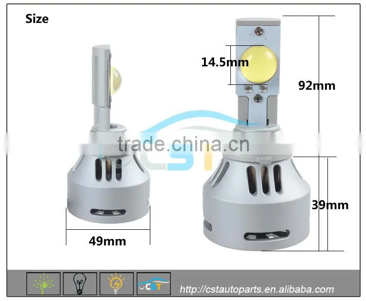 CST 40W 3200LM DC12v-24v 6500k 3200LM 9006 headlight