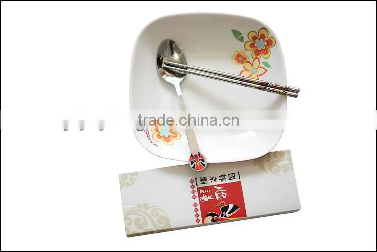 Chinese style dinnerwares,spoon,fork,chopsticks with blue and white porcelain,Chinese gift