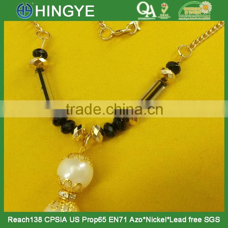 2015 new fashion latest design pearl necklace pendants&charms T1528