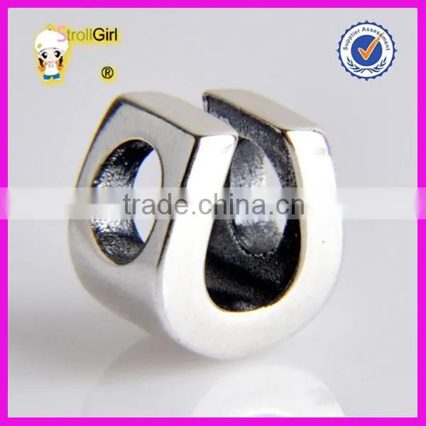 Wholesale beads hollow triangle charm 925 sterling silver beads fit Charm bracelets and necklace