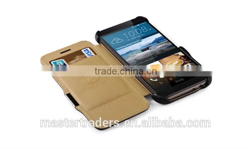 Original Icarer Litchi Grain Series Genuine Leather Case For HTC One M9 MT-3320