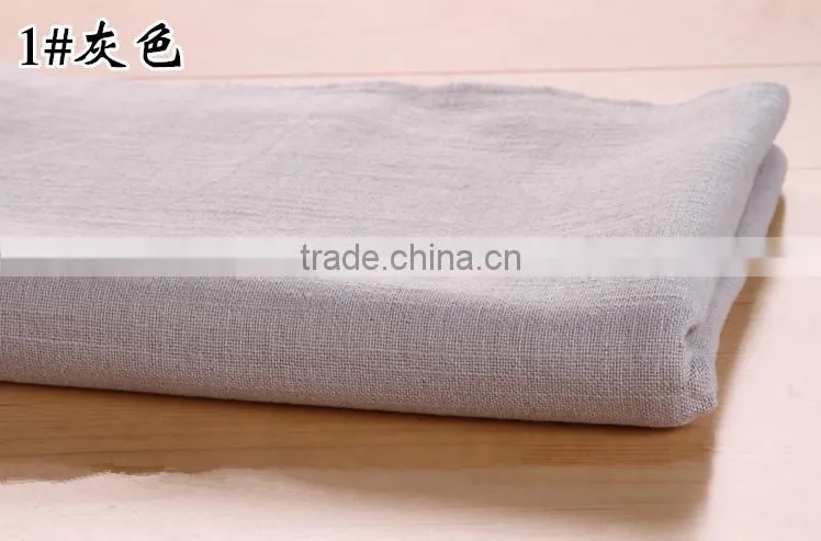 Double solid color washed cotton fabric