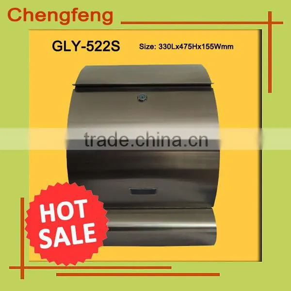 18/8 material stainless steel wall mounted mailbox for apartment