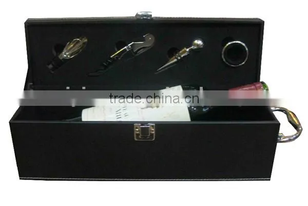 Top Grade Factory Competitive Price PU leather wine sets