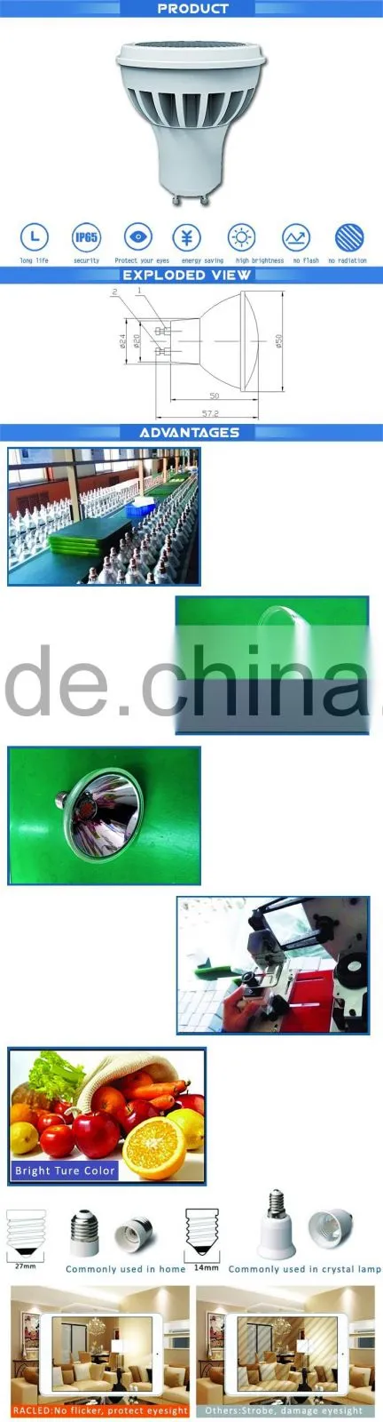 2 Years Warranty High Quality Gu10 5w LED PAR lamp