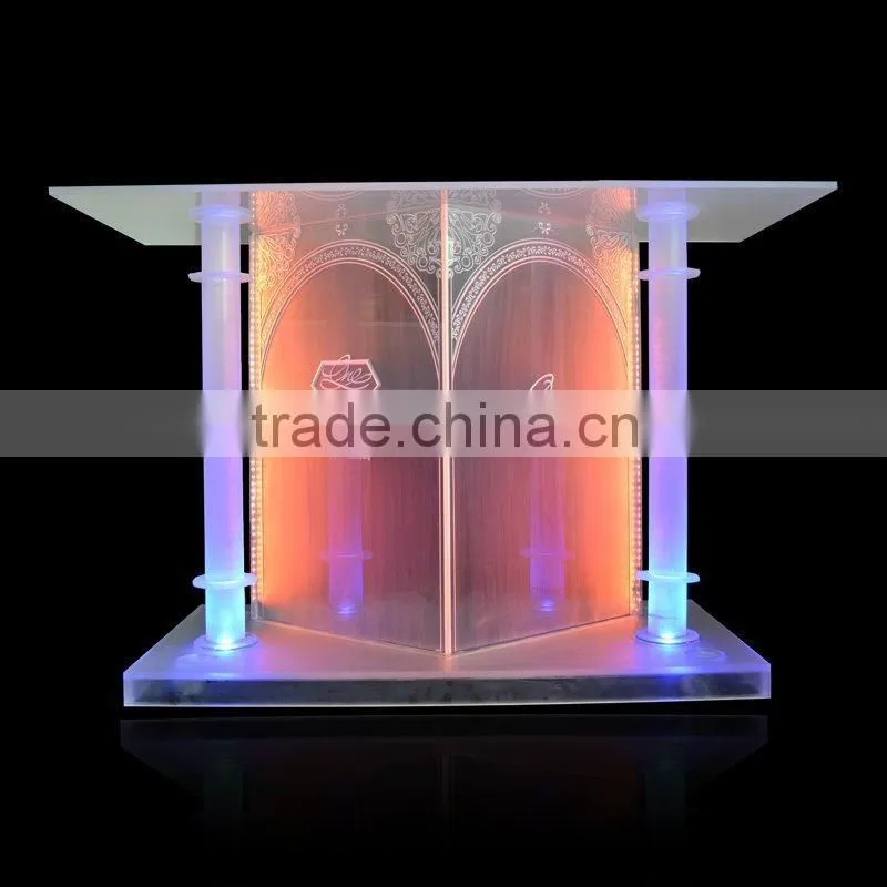 high quality acrylic bar table with lights,DJ table for bar