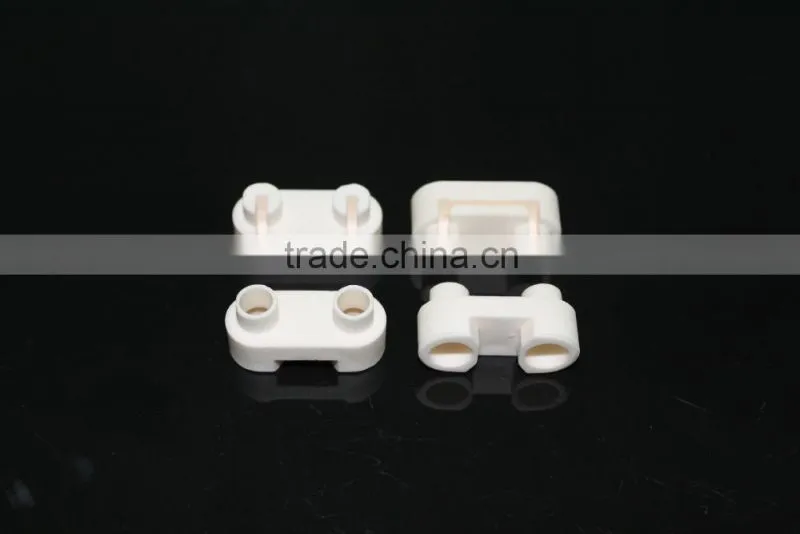 95% Alumina ceramic head with two holes for electric heating tube