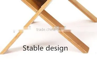 Foldable Magazine Bamboo Display Rack