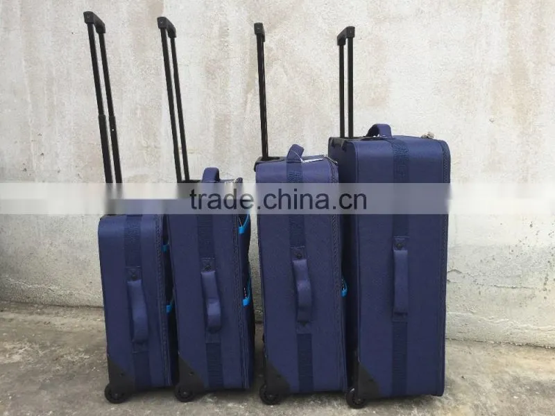 Inventory stocklot polyester 4pcs trolley luggage set