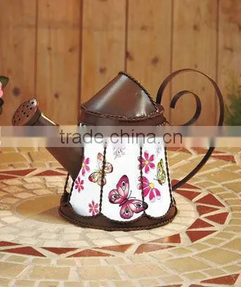 solar Garden lantern with flower pot bird house bird feeder
