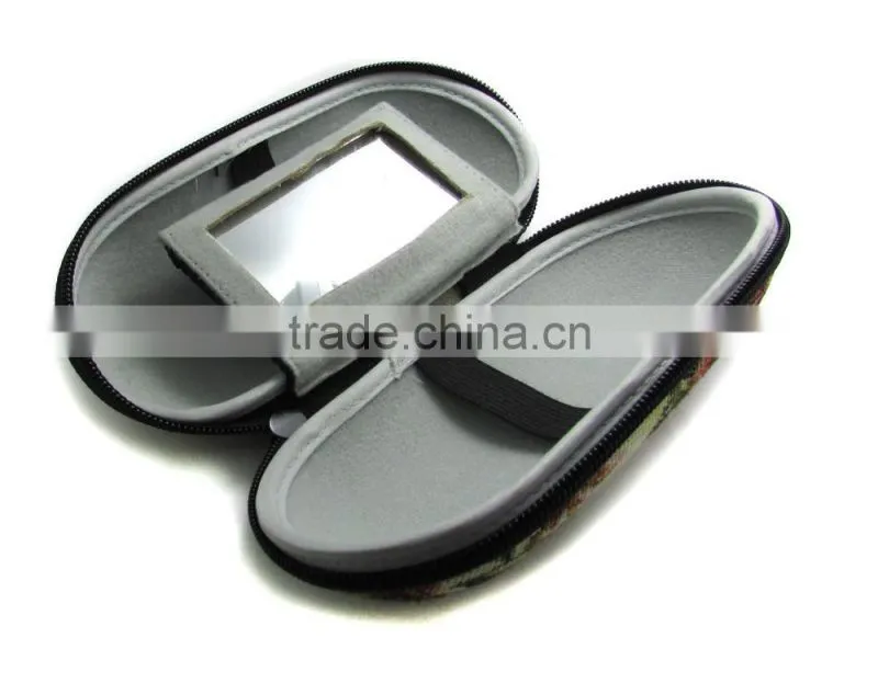 sunglasses case with a mirror