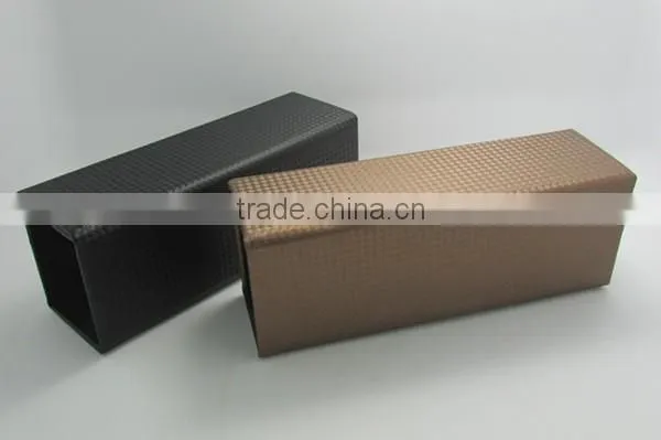 diamond grid square PU leather eyewear packing case