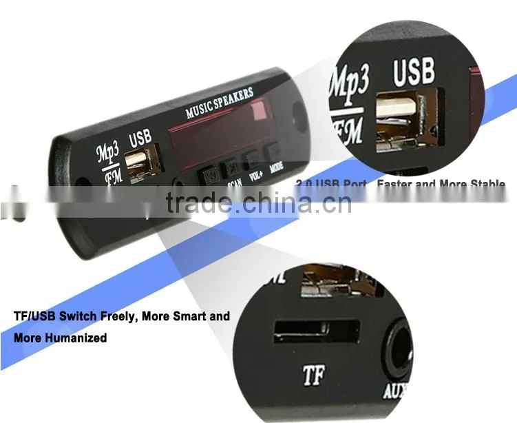 tf mp3 player fm radio tuner bluetooth audio link usb mp3 player module