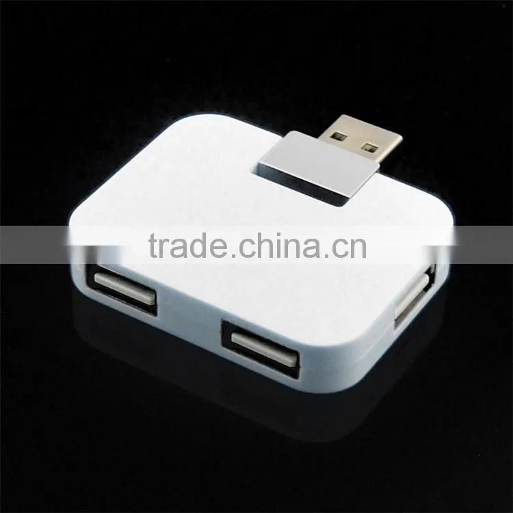 No cable mini square slim usb 2.0 hub 4 port for Laptop