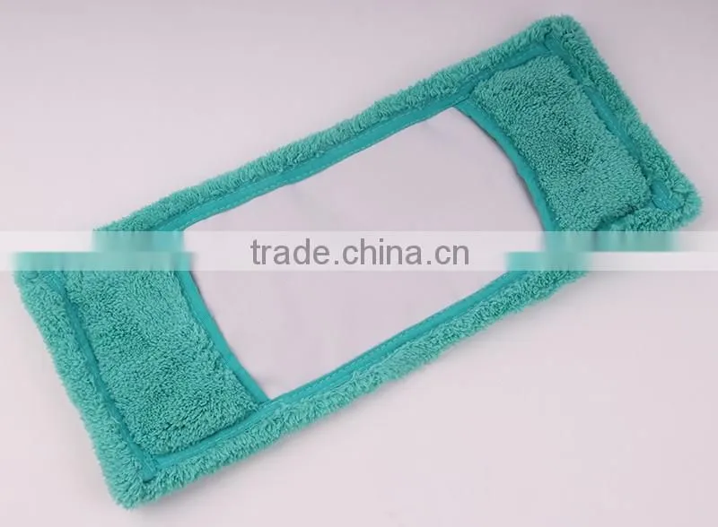 China supply microfibre flat mop refill/Wholesale microfiber wet mop heads