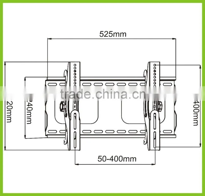 PLB101-44 Tilt VESA 400x400 TV Wall Mount