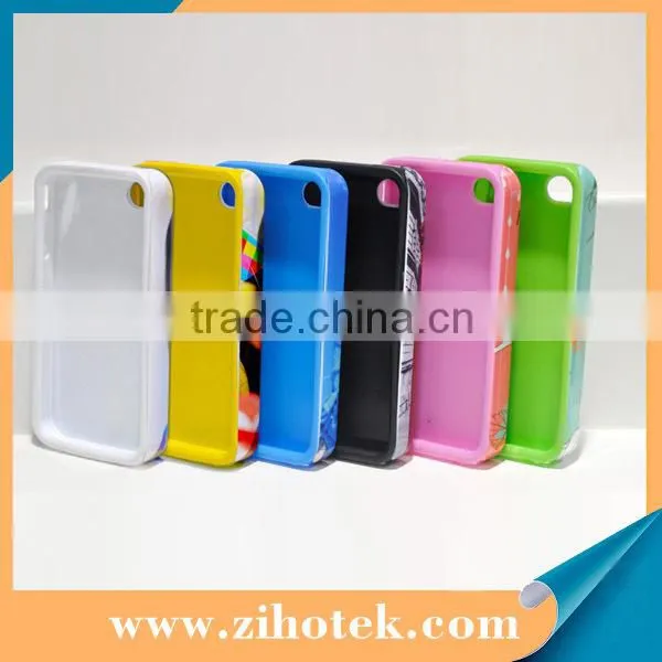 Double Protective 3D sublimation case for iPhone 4/4s (inner rubber case + outside 3D cases)