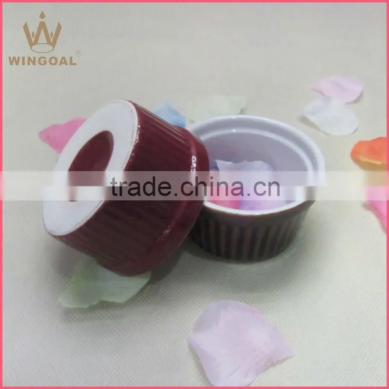 Ceramic mini ramekin and cake cup