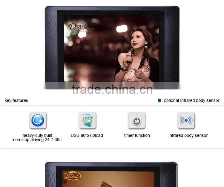 FlintStone 15 inch advertising display with CF card, digital ad player screen, industrial ad player for promotion