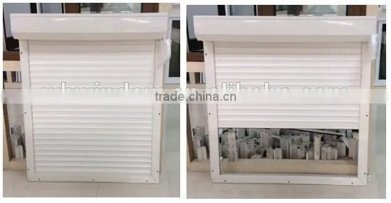 pvc window with roller shutter
