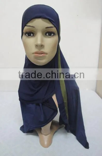 H301 latest one piece instant hijab with shawl,muslim scarf