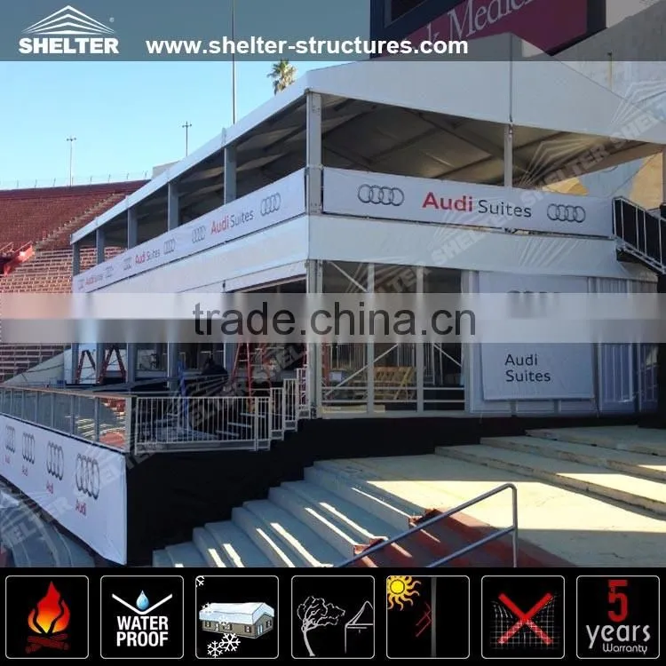 Flexible price double deck hall event double decker big tents