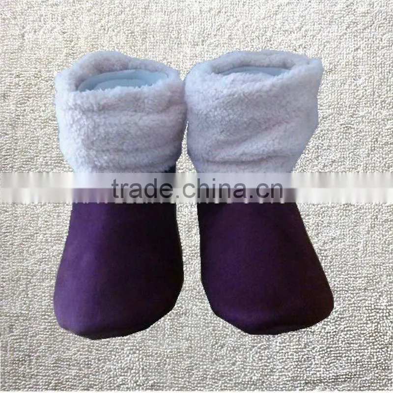 Colorful winter warm microsuede indoor ladies indoor ankel boots
